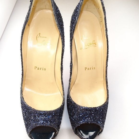 Christian Louboutin Very Prive 120 Glitter Pumps - Picture 8 of 16